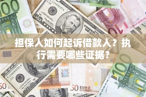 北京担保人如何起诉借款人？执行需要哪些证据？