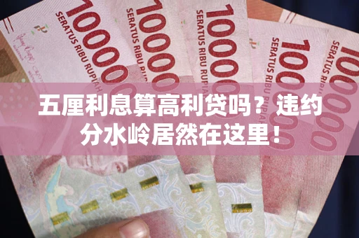 北京五厘利息算高利贷吗？违约分水岭居然在这里！