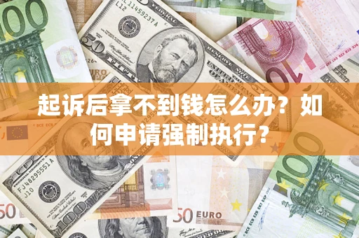 北京起诉后拿不到钱怎么办？如何申请强制执行？