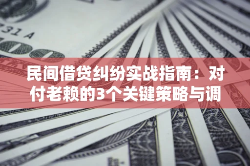 北京民间借贷纠纷实战指南：对付老赖的3个关键策略与调解盲区解析