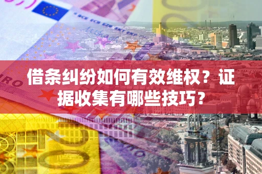 北京借条纠纷如何有效维权？证据收集有哪些技巧？