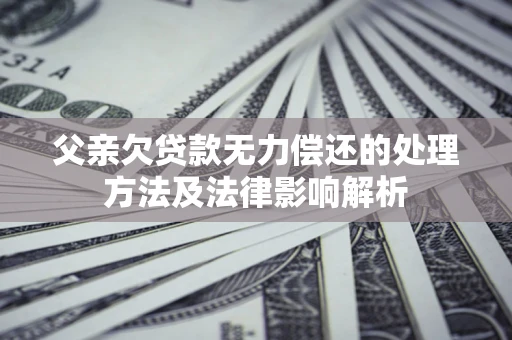 北京父亲欠贷款无力偿还的处理方法及法律影响解析